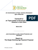 Single Working Age Payment Report 13 March 2012
