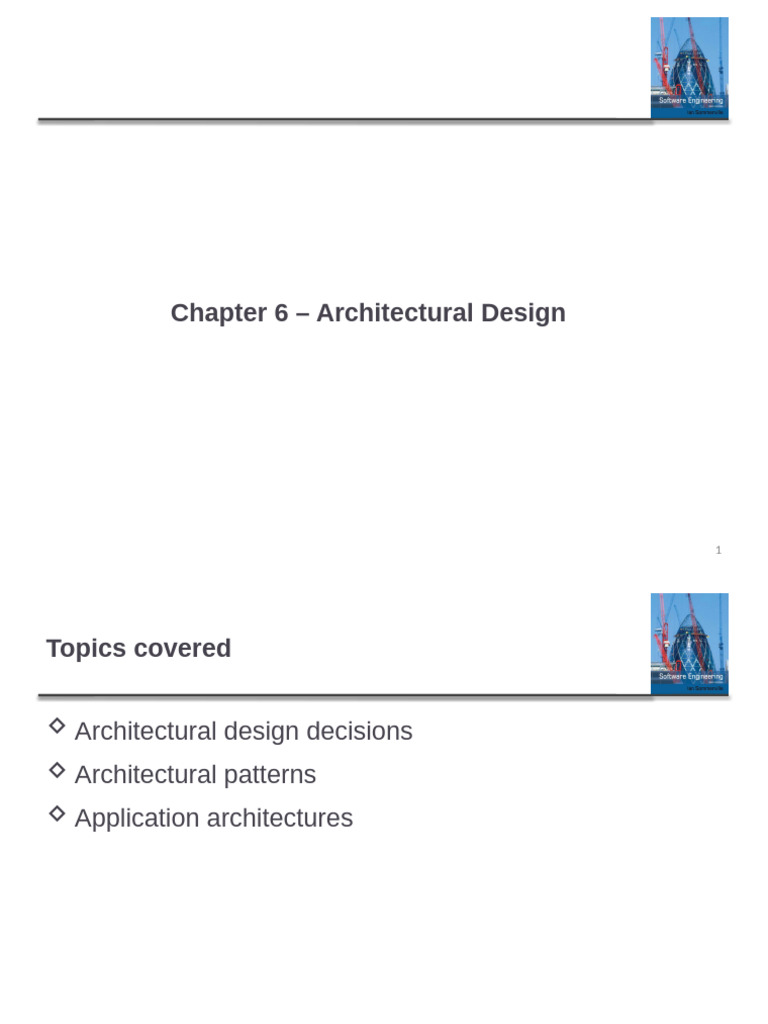 Ch6 Architectural Design | PDF | Model–View–Controller | System