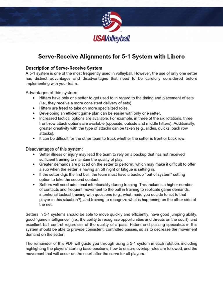 5-1 Volleyball Serve-Receive Guide | PDF | Volleyball | Sports