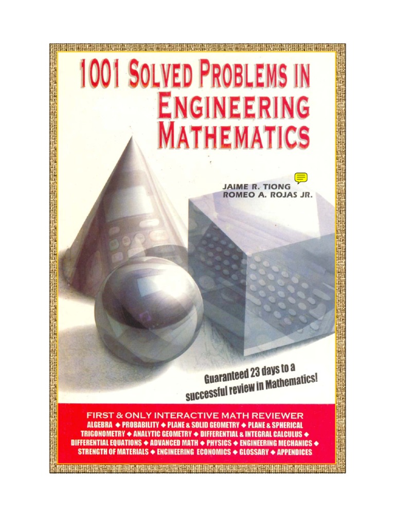 1001 Solved Problems In Engineering Mathematics Teaching Mathematics Science