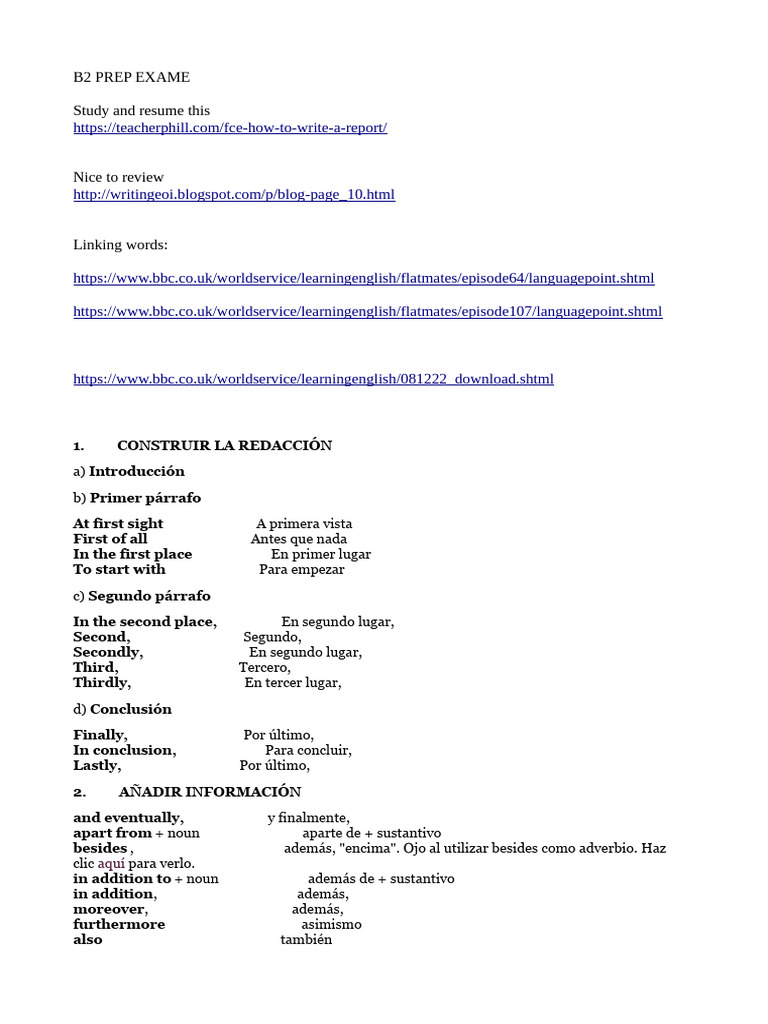 B2 Prep Exam Eoi Pdf