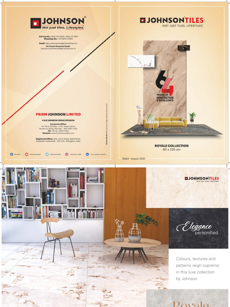 Johnson Tiles Royale Wall Floor 60x120cm Catalogue Rajkot Aug22 | PDF ...