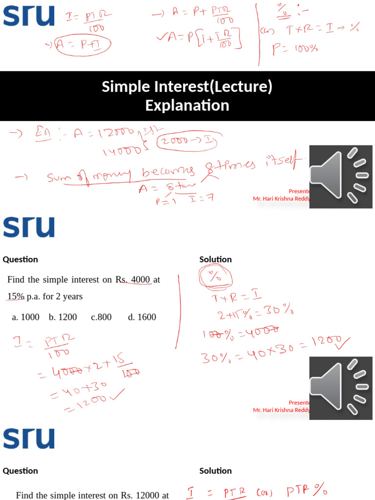 Simple Interest - Voice Over | PDF | Interest | Debt