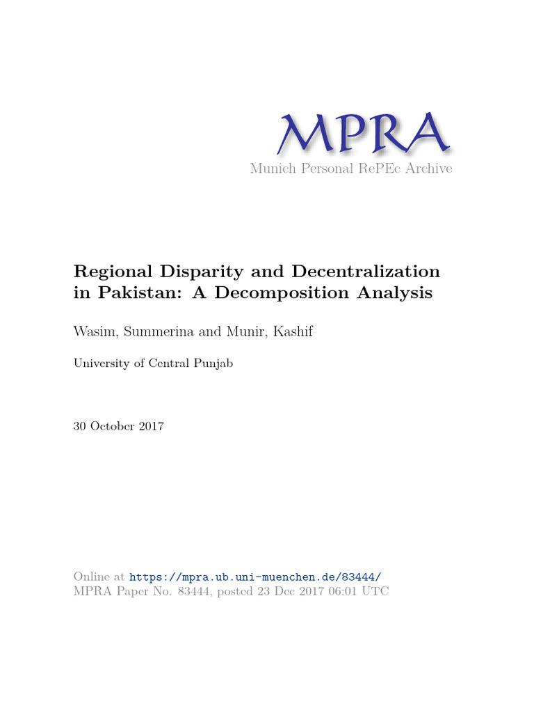 CV Paper | PDF | Gini Coefficient | Economic Inequality