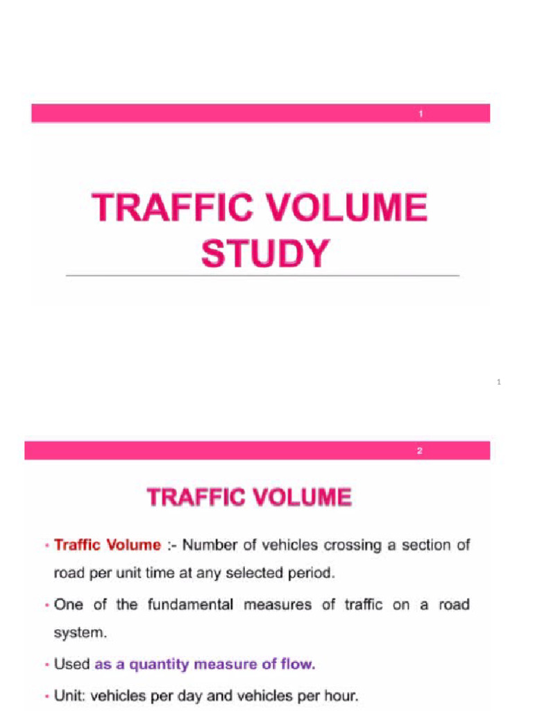 2.1 Traffic Volume Study-Lab | PDF