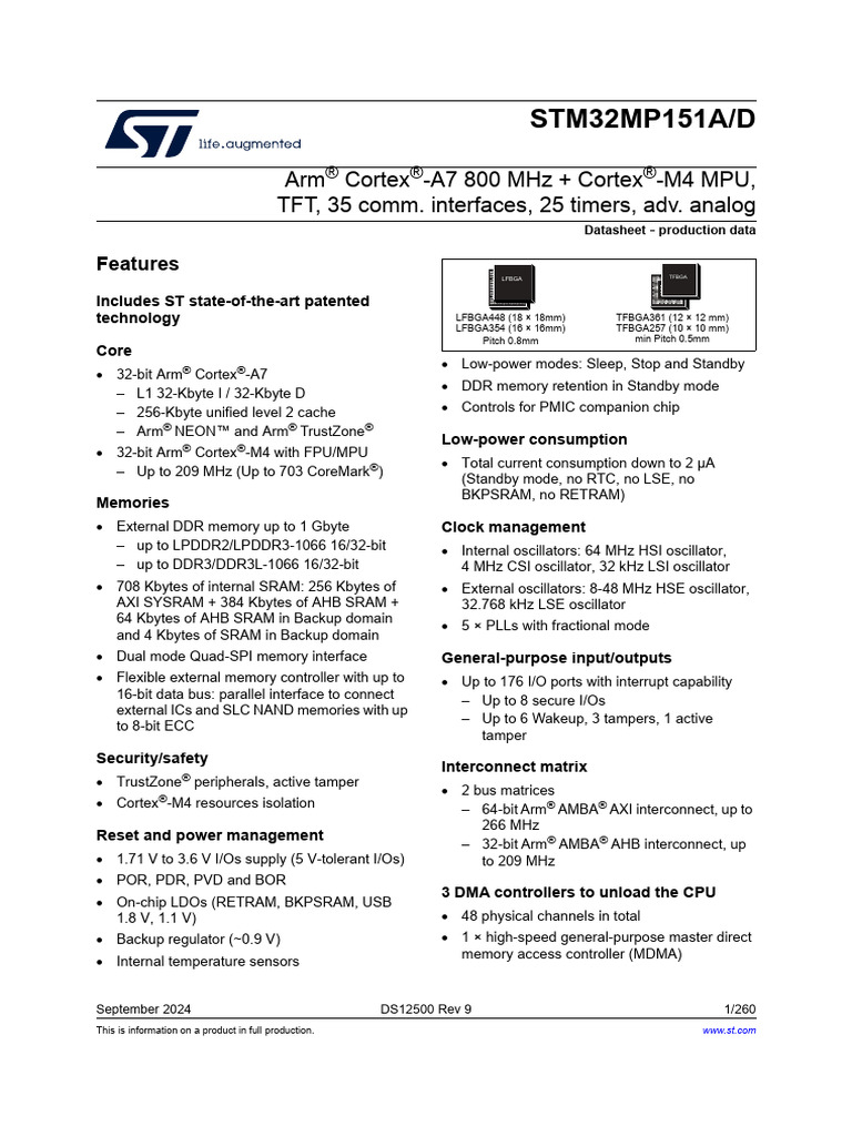 STM 32 MP 151 A | PDF | Computing | Information And Communications ...