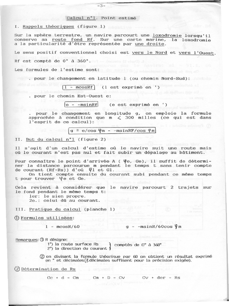 Calculs Nautiques | PDF