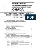 OHADA - AU Droit Commercial