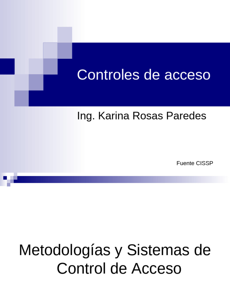 Métodos de Control de Acceso en Seguridad | PDF | Biometría | Autenticación