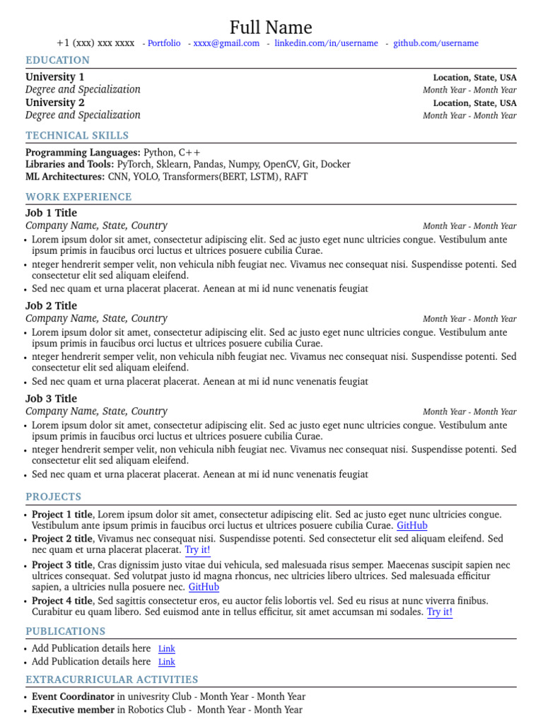 Software Engineer CV Template | PDF | Computing | Computer Science