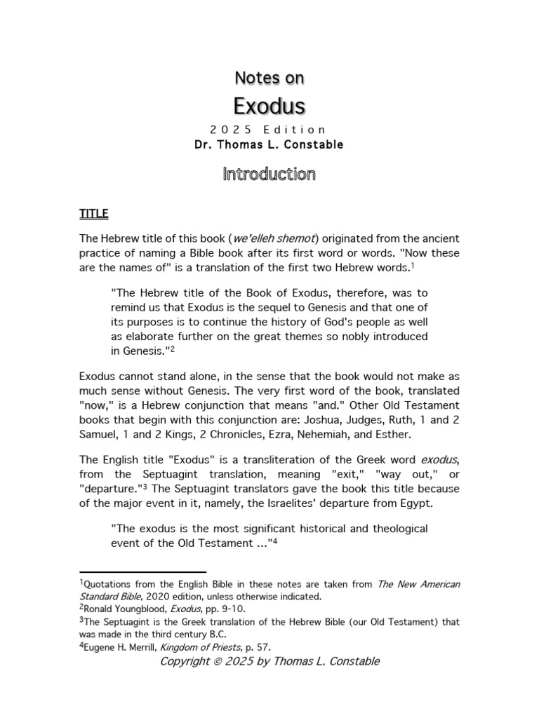 Exodus | PDF | Book Of Exodus | The Exodus
