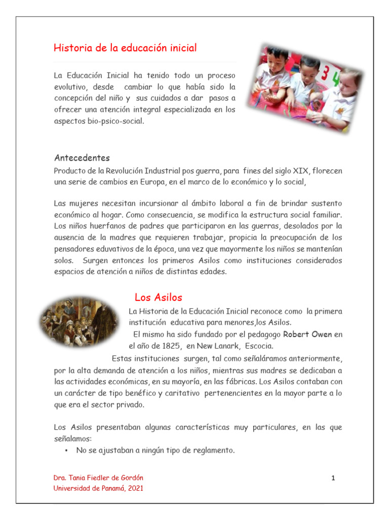Historia de la educación inicial en Colombia | PDF | Educación de la ...