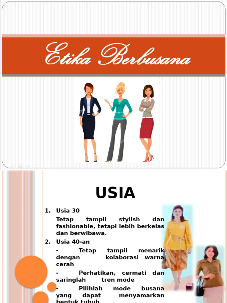 Presentasi Busana | PDF