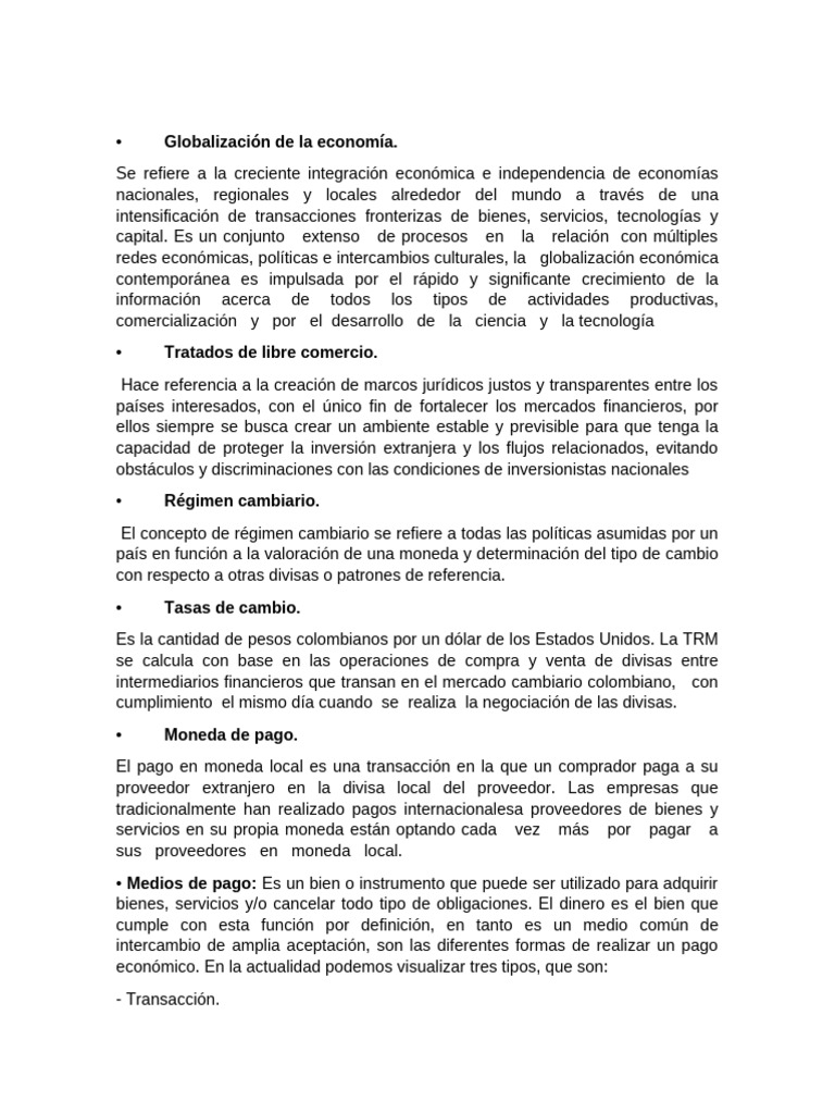 Globalización y economía: claves y riesgos | PDF | Tipo de cambio | Moneda