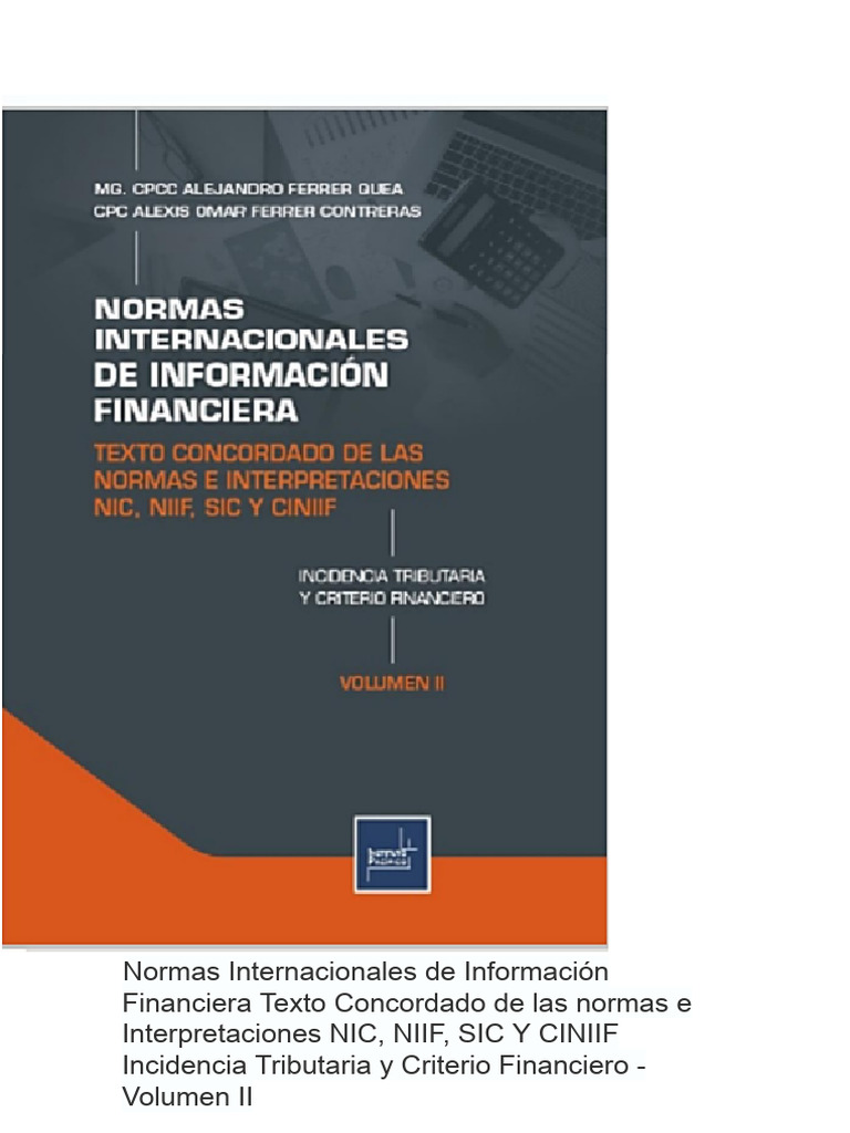 NIIF Volumen II | PDF | normas internacionales de INFORMACION ...