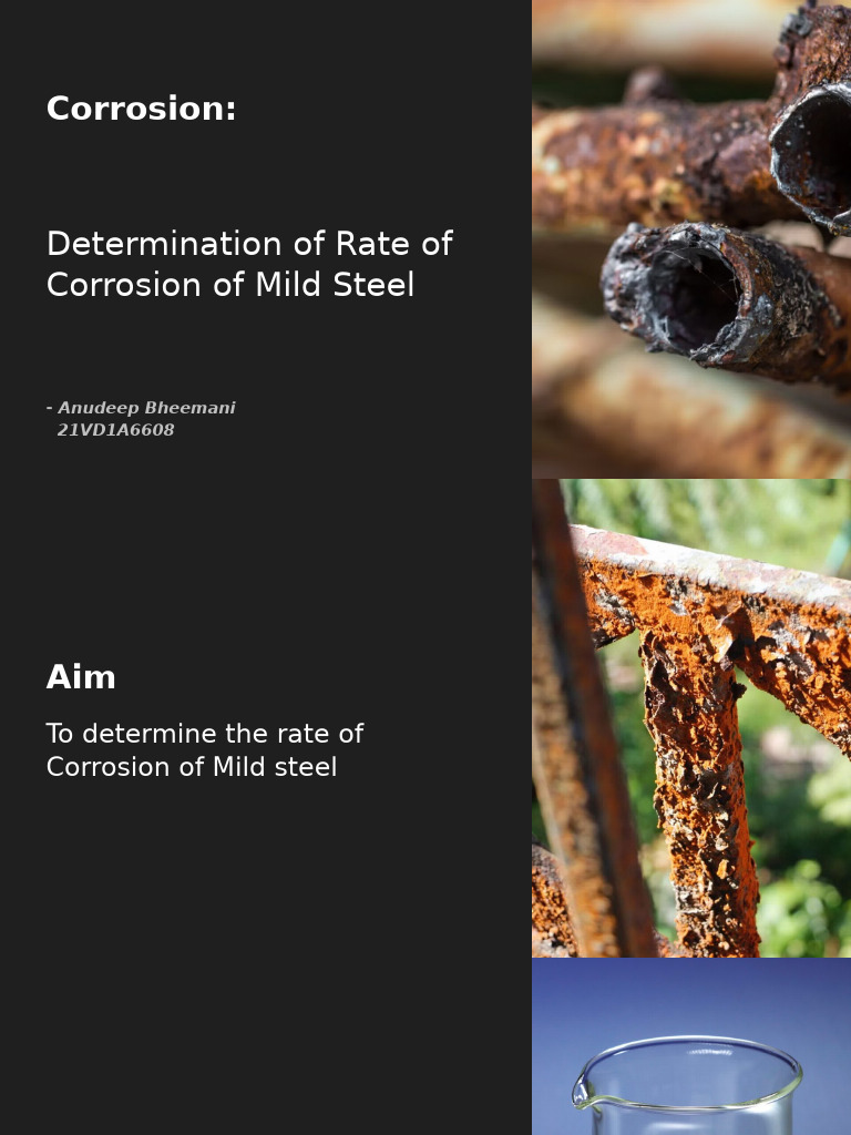 Mild Steel Corrosion Rate Analysis | PDF | Corrosion | Density