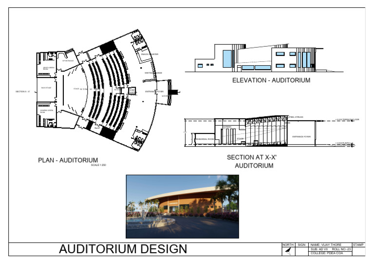 Auditorium Design and Seating Plan | PDF