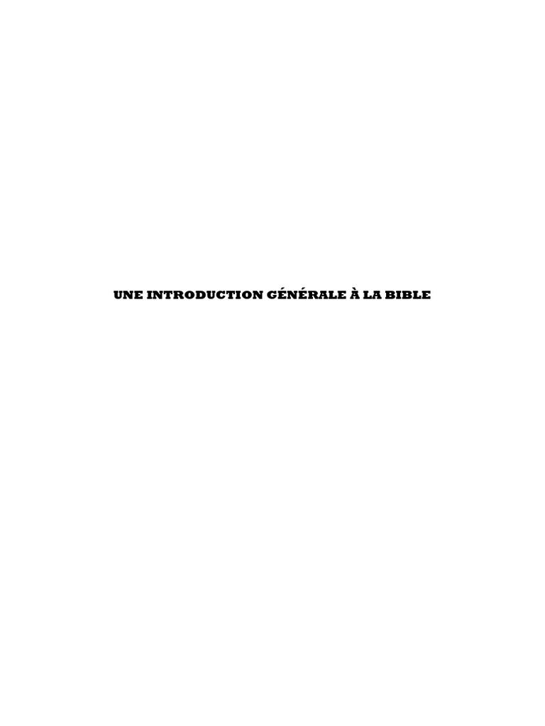 Structure et Divisions de la Bible | PDF | Bible | Septante