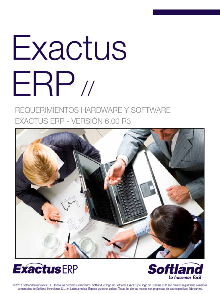 Folleto (Requerimientos de Hardware y Software) Exactus ERP 2011 | PDF ...