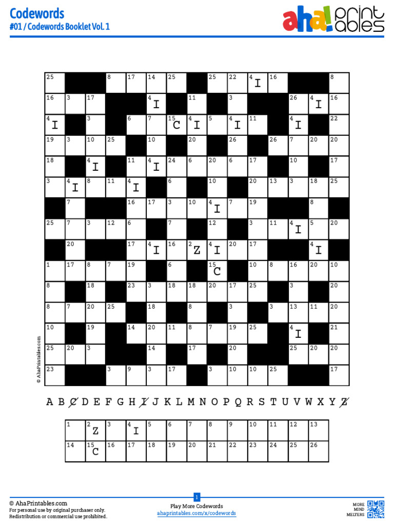 print at home codewords sample | pdf