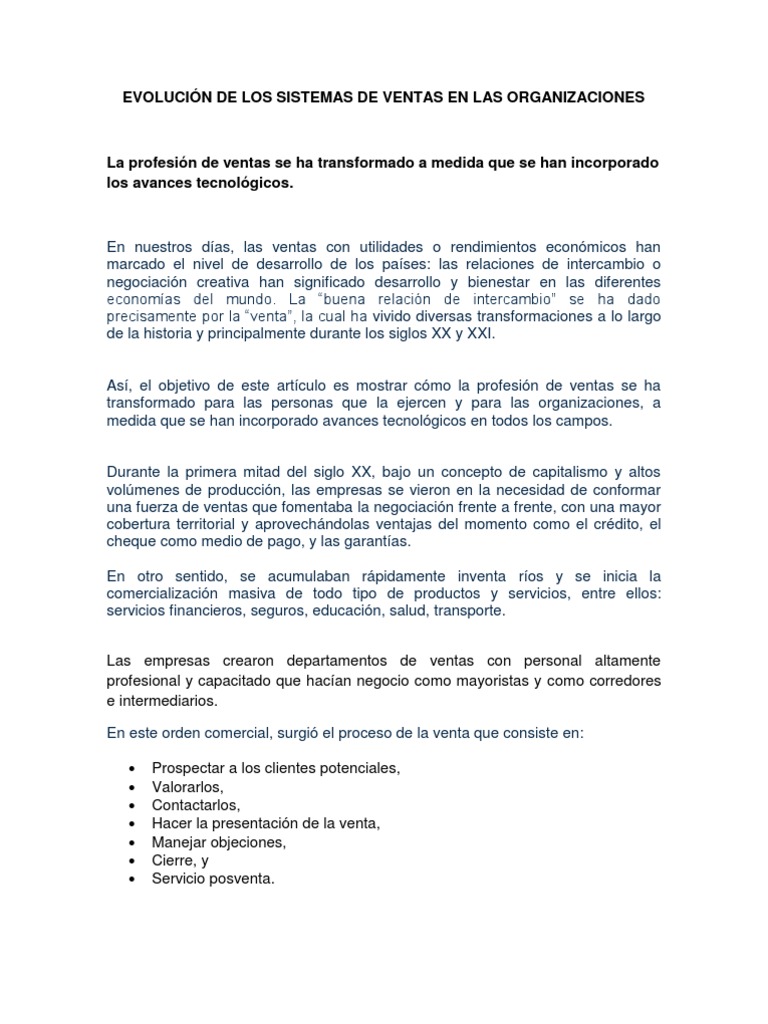 Evolución de la Venta y Tecnología | PDF | Comercio electrónico | Economias