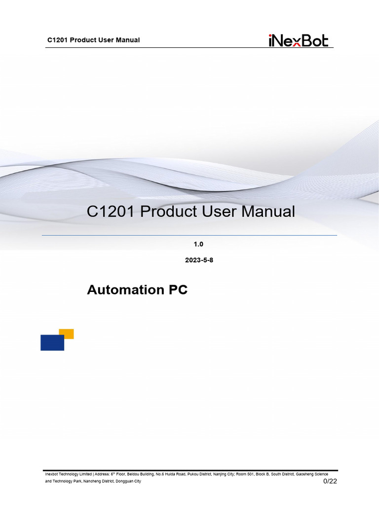 iNexBot C1201 Controller Specification - 2023 | PDF | Ac Power Plugs ...