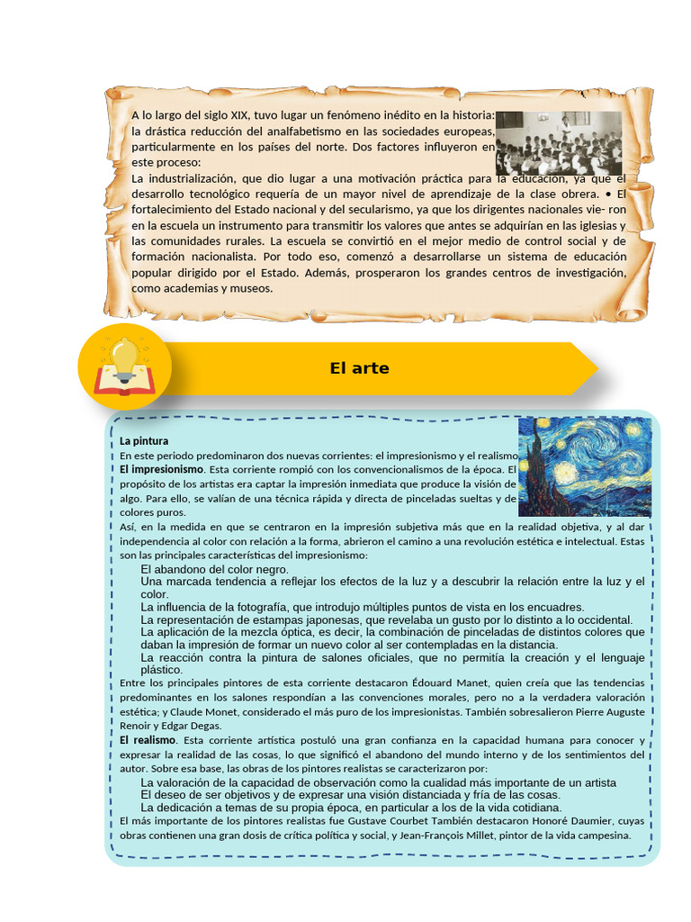 Revolución del Arte en el Siglo XIX | PDF | Impresionismo | Pinturas