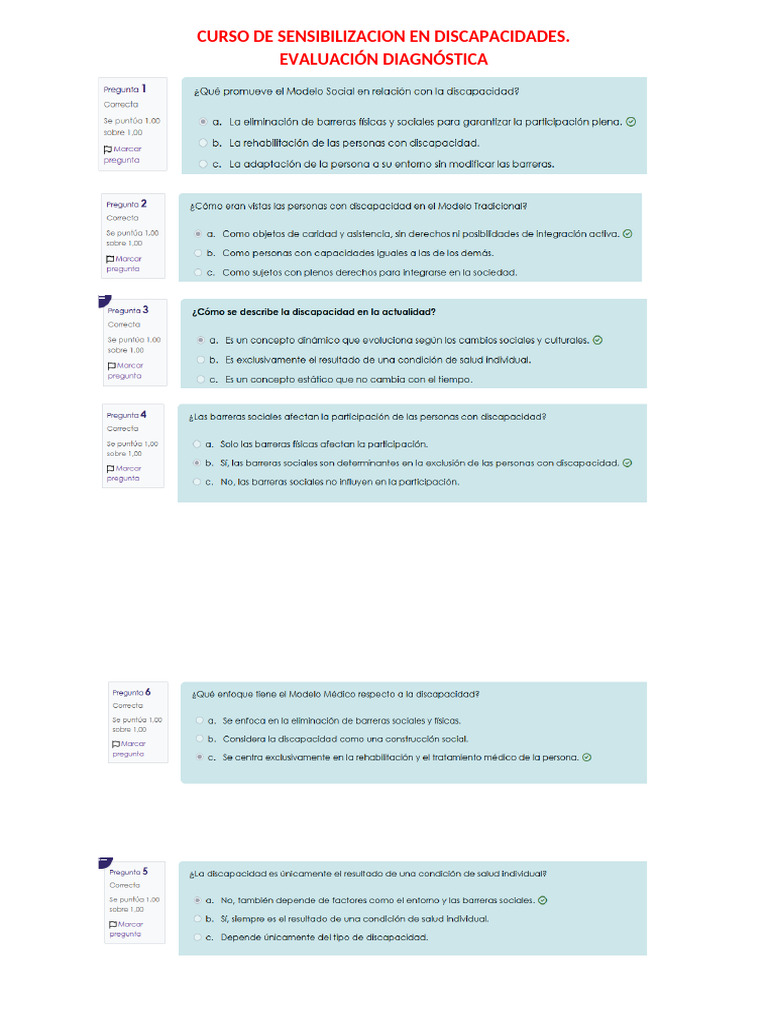 Curso de Sensibilizacion en Discapacidades | PDF