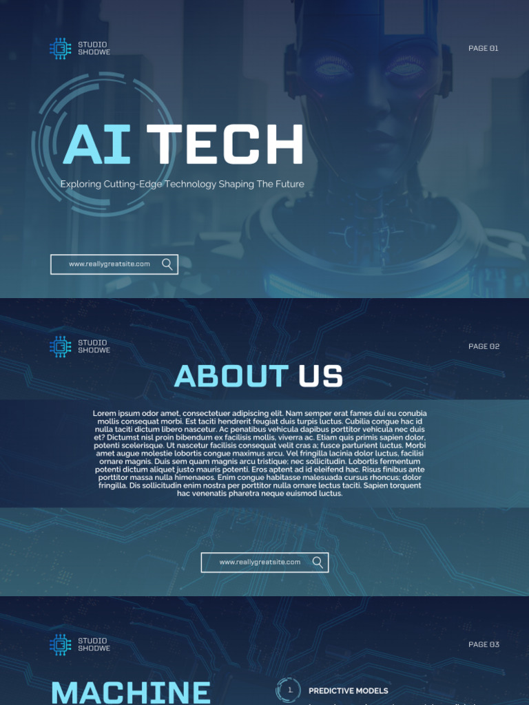Blue Modern AI Technology Presentation | PDF