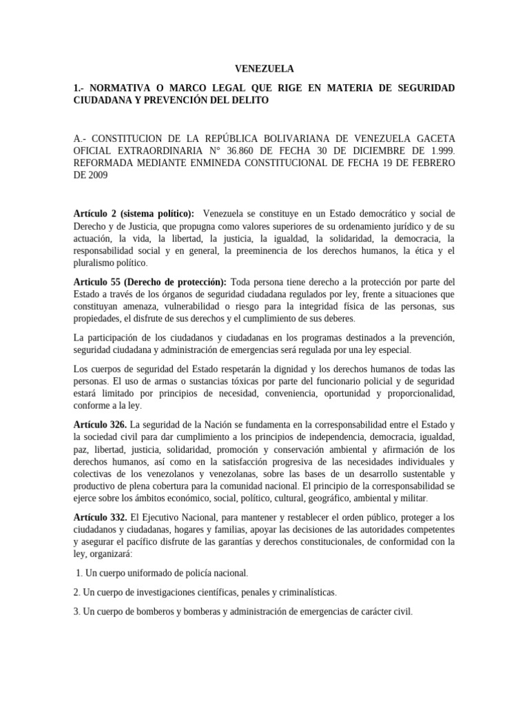 Seguridad Ciudadana en Venezuela y Ecuador | PDF | Policía | Valores