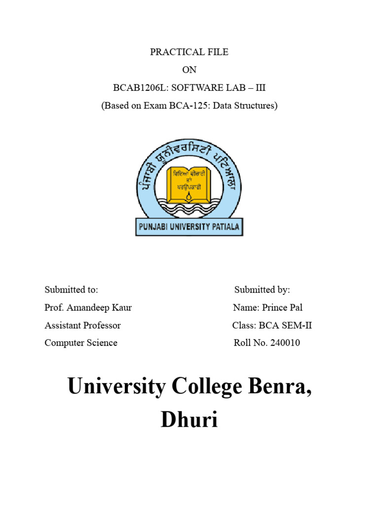 Software Lab III: Data Structures Programs | PDF | Queue (Abstract Data ...