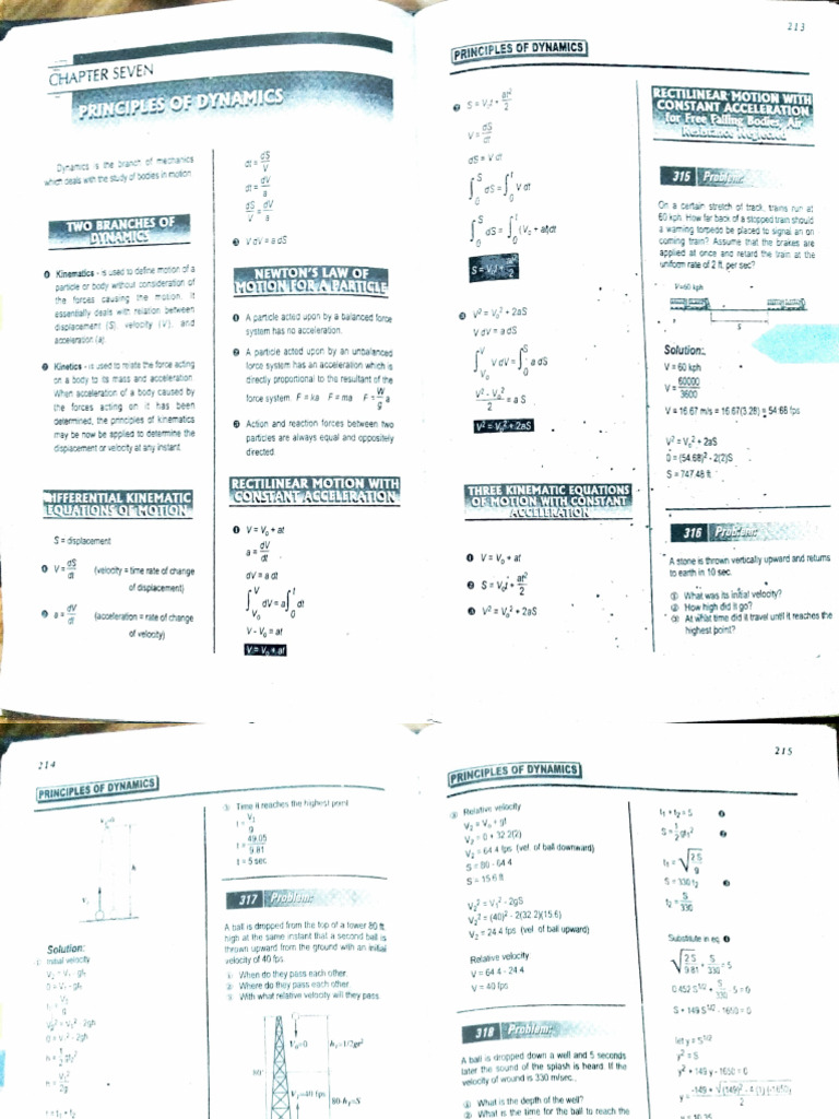Dynamics and Kinematics Principles | PDF | Physical Phenomena | Kinematics