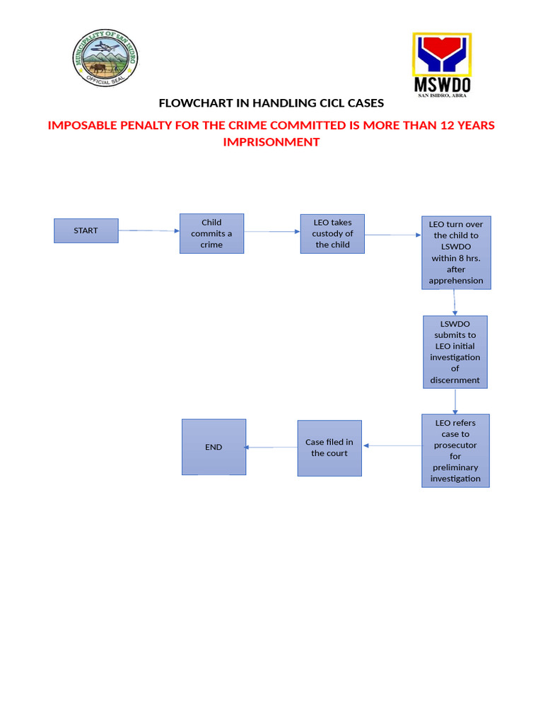 Flowchart for Handling CICL Cases | PDF