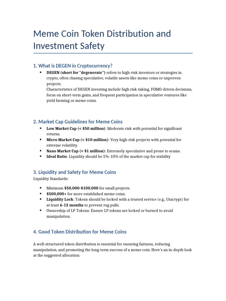Meme Coin Investment Guide | PDF | Cryptocurrency | Investing