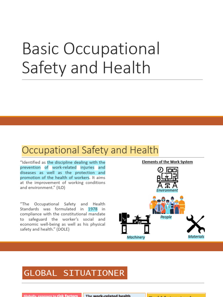 Occupational Safety and Health Overview PDF Occupational Safety And