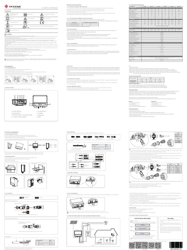 XS Series Inverter Connection Guide | PDF | Power Inverter ...