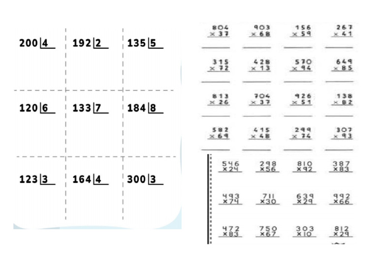 Practica de Multiplicacion | PDF
