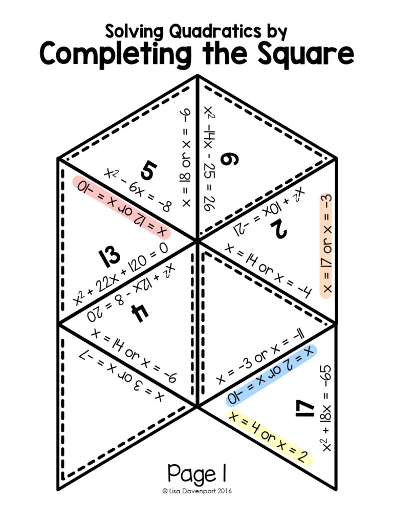 Completed Math Puzzle | PDF