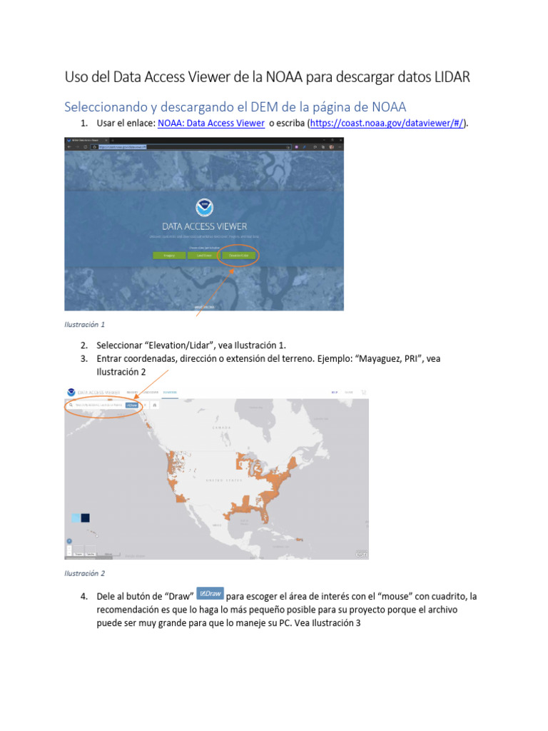 Uso del Data Access Viewer de NOAA | PDF