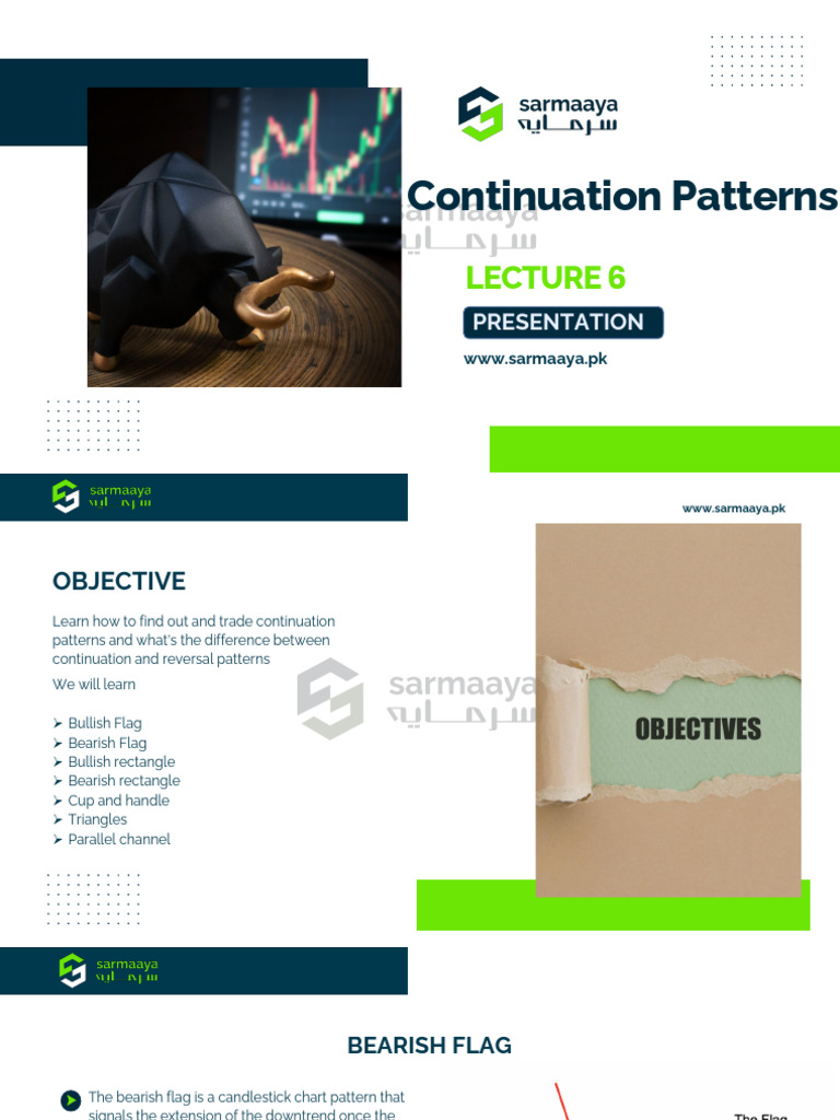 6 Continuation Pattern Slides | PDF | Market Trend | Financial Economics