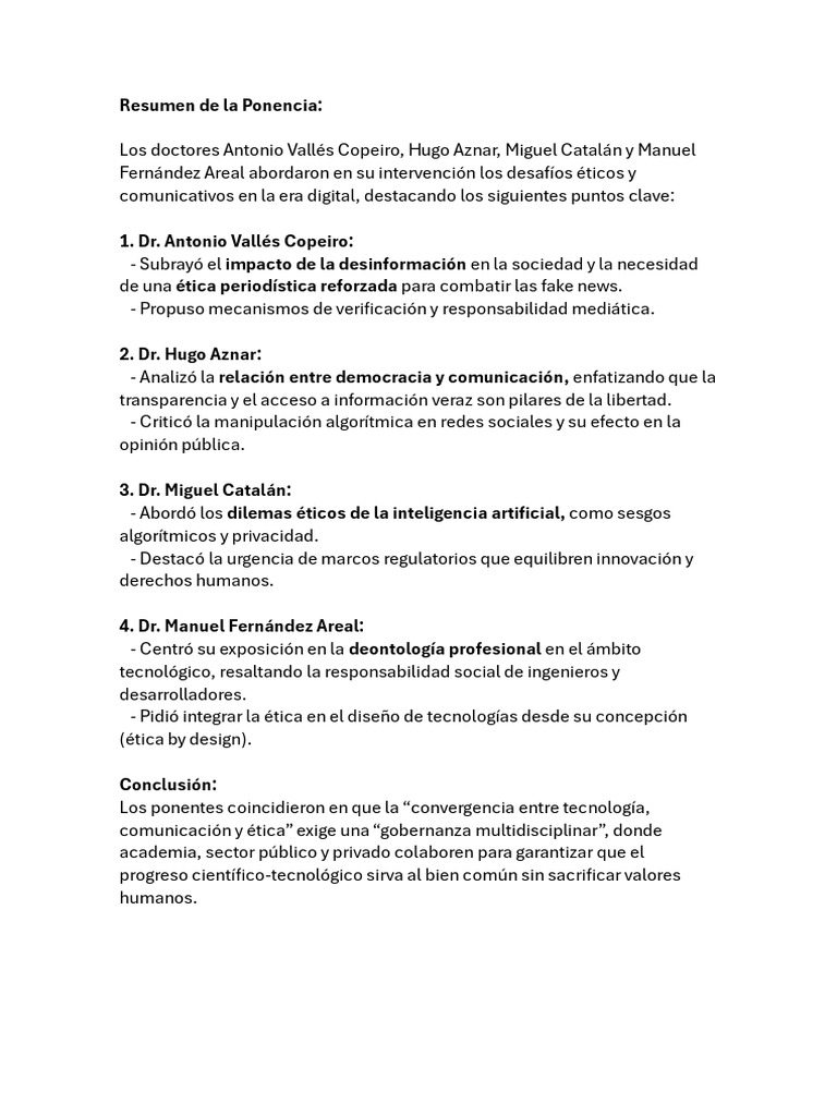 Resumen de La Ponencia | PDF