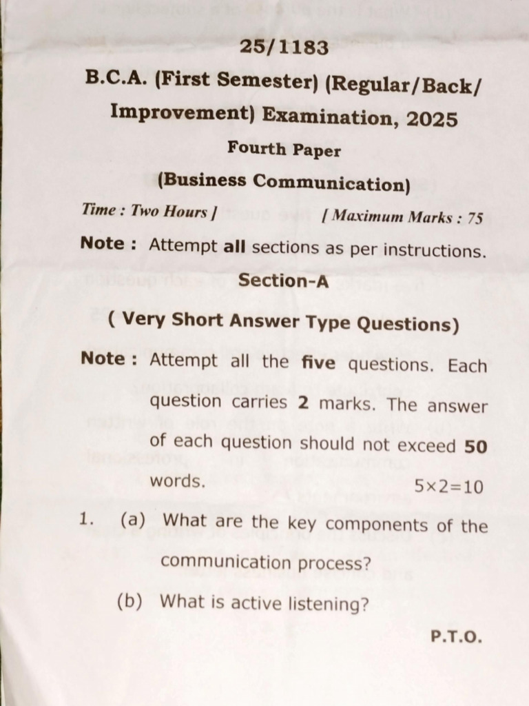 Bca Business Communication 1st Sem Pdf