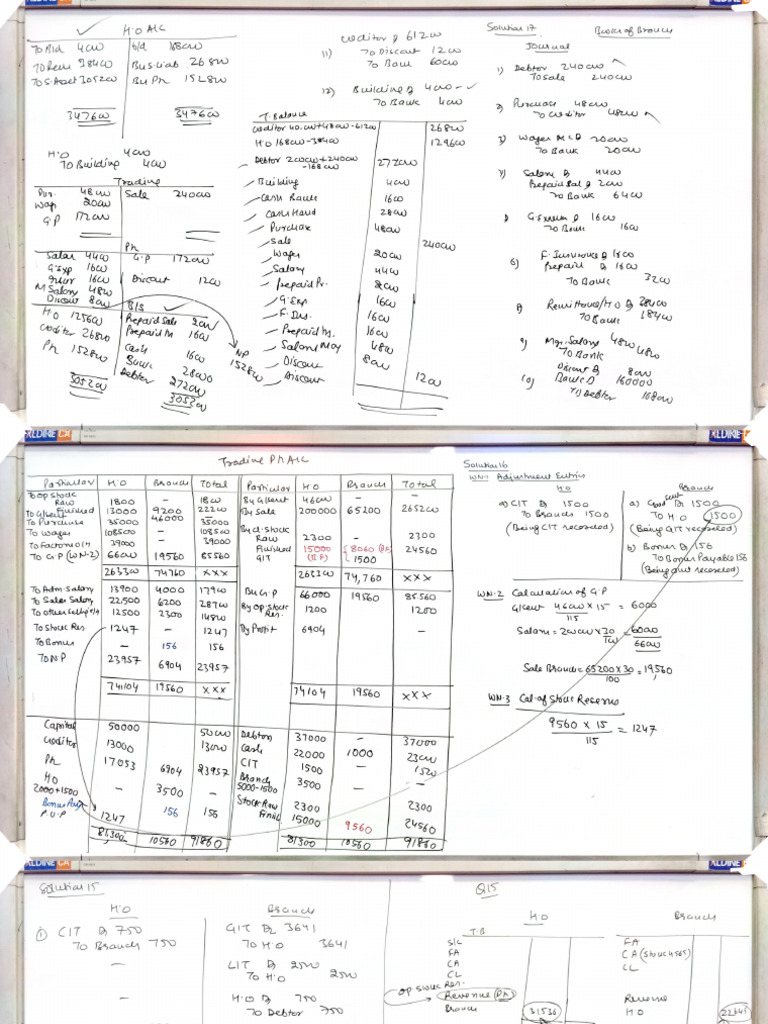 Class 71A Branch Accounting 10 | PDF
