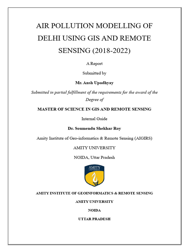 Delhi Air Pollution Modeling Report | PDF | Geographic Information ...