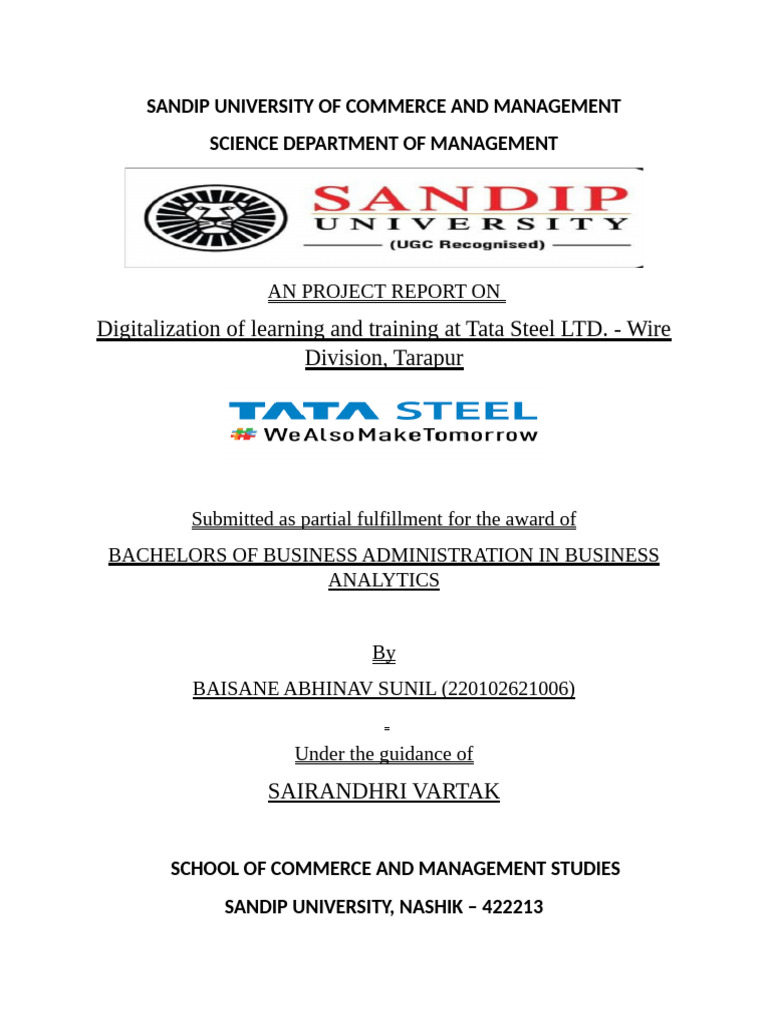Abhinav's Project Report For SU | PDF | Internship | Job Hunting