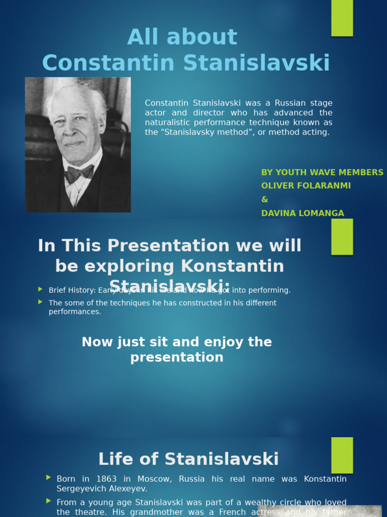 Constantin Stanislavski Life Method PDF Entertainment Oral 
