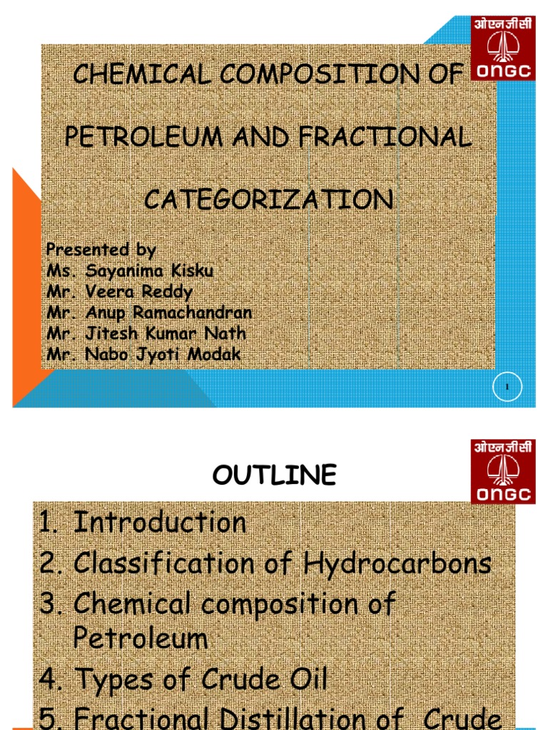 Chemical Composition of Petroleum Petroleum Hydrocarbons