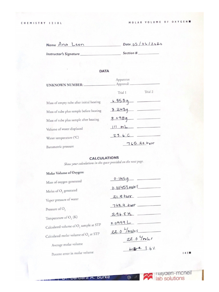 CHM 1210 Lab 11 | PDF