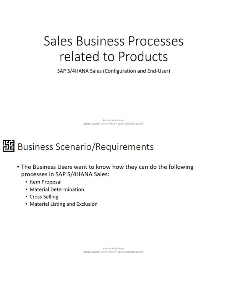 SAP+S4HANA+Sales+and+Distribution+-+Section+(29) | PDF