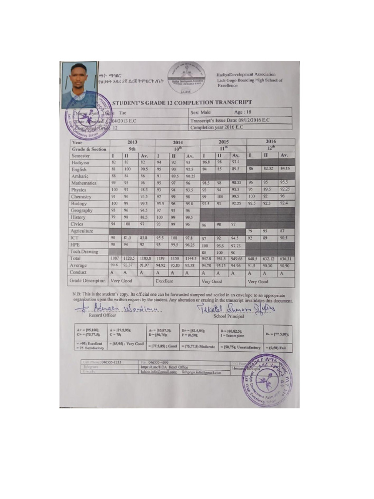 1286 Eyobtranscript | PDF